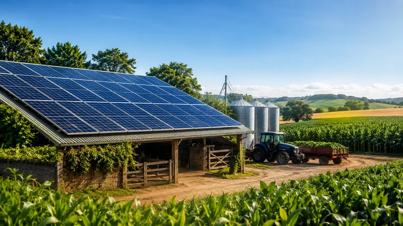 Propriedade rural com geração de energia solar