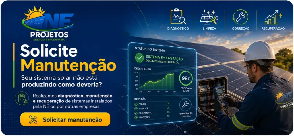 MANUTENÇÃO DE PLACAS DE ENERGIA SOLAR